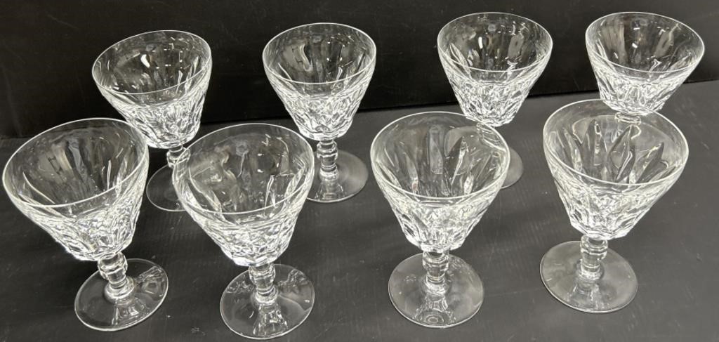 8 Baccarat Crystal Stemware Glasses