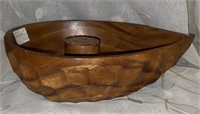 MCM Leilani Monkey Pod Walnut Shape Nut Bowl