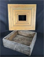 Primitive Crate & Newel Post Converted To Frame