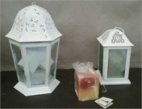 Box-2 Garden Lanterns With Rosemary Lavender