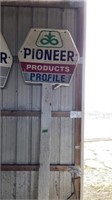 2 Pioneer Sign on post Embossed