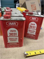 8- 1 pound IMR 3031 smokeless powder cans