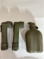 Military Flashlights and Canteen Lot