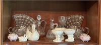 Lenox EAPG & Cut Glass Shelf Lot