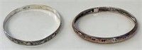 TWO NICE VINTAGE STERLING BANGLES INCL SIGNED