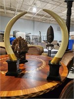 Awesome decorative pair of faux tusks