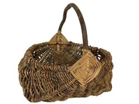 Vintage Woven Twig Basket