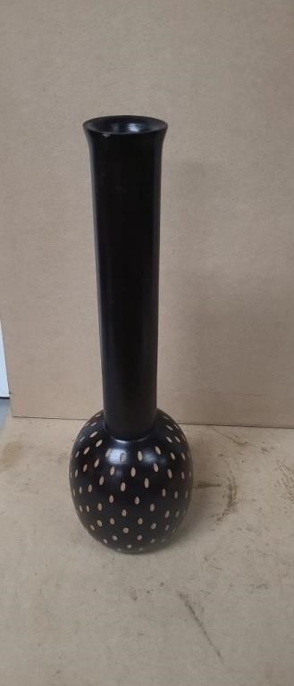 Wooden Vase. 19" High.