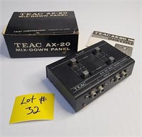 Vintage TEAC AX 20 Mix Down Panel
