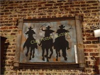 Rustic Framed Cowboys Wall Art