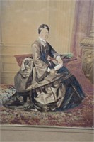 C 1870 Hand painted photograph