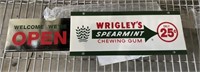 Wrigley's Gum Open/Close Sign