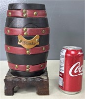 1960s Enesco Spain Whisky & Gin Pirate Wood Barrel