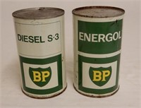 LOT OF 2 BP IMP. QT OIL CANS