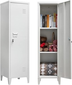 Steehoom Metal Locker Storage 14.9" x 14.9" x 50"