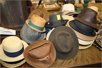 42 Assorted Hats; Godfather Hat by Scala, etc