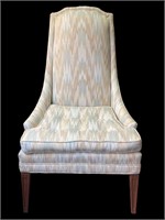 White Cushioned Wing Chair