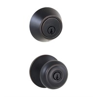 $29  Bronze Entry Knob & Double Cylinder Combo