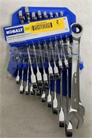 Kobalt ratcheting combination wrench set