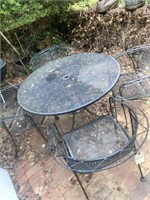 Patio furniture wrought iron  4 chairs