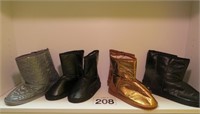 4 Pair  of  Boots 1-sz 3/4 1-sz 5/6 2-sz 7/8 - New