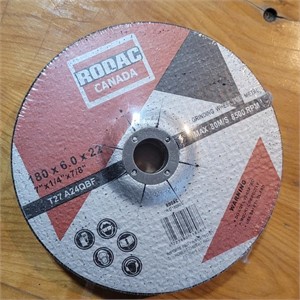 5 - RODAC GRINDING DISCS 7" X 1/4" X 7/8"