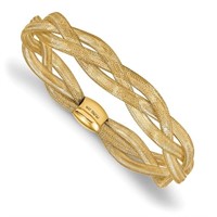 14K- Fancy Stretch Bangle Bracelet