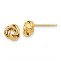 14K -Polished Post Earrings