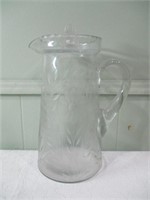 lidded glass pitcher