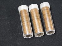 Three tubes unsorted wheat pennies