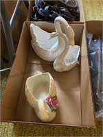 Swan flower vases