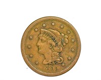 1855 Cent XF+