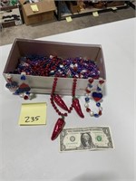 Shoe Box of Mardi Gras Beads