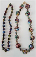 Italian Murano Glass Beaded Necklaces