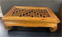 VINTAGE ASIAN WOODEN LOW PRAYER TABLE 9in T x