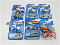 6 voitures die cast hot wheels