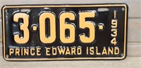 1934 PEI License plate repaint