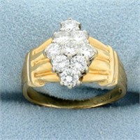 Vintage 1ct TW Diamond Wedding Ring in 14K Yellow