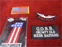 (4)NOS Biker patches. Harley Davidson.