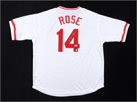 Pete Rose Signed Jersey (Beckett & Rose) Custom je