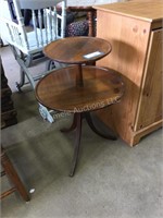 2 tiered round side table