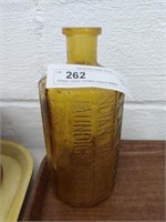 Amber Glass Octagon Bitters Bottle