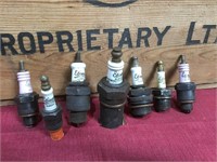 7 x Vintage Edison Spark Plugs