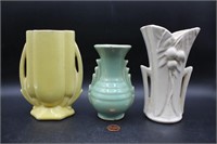 Trio of Mid-Century Ceramic Pastel Vases
