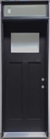 32" Wide Woodgrain Fiberg Single Door with Transom