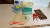 Older Tupperware and plastic containers