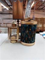 Blue, Green, and Yellow Pendant Lamp and Lantern