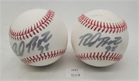 (2) Signed Official Rawlings 2020 Spring Training