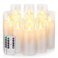 Homemory Pure White Acrylic Flameless Candles, LED