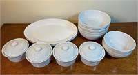 Lot of 12 White Porcelain Dinnerware